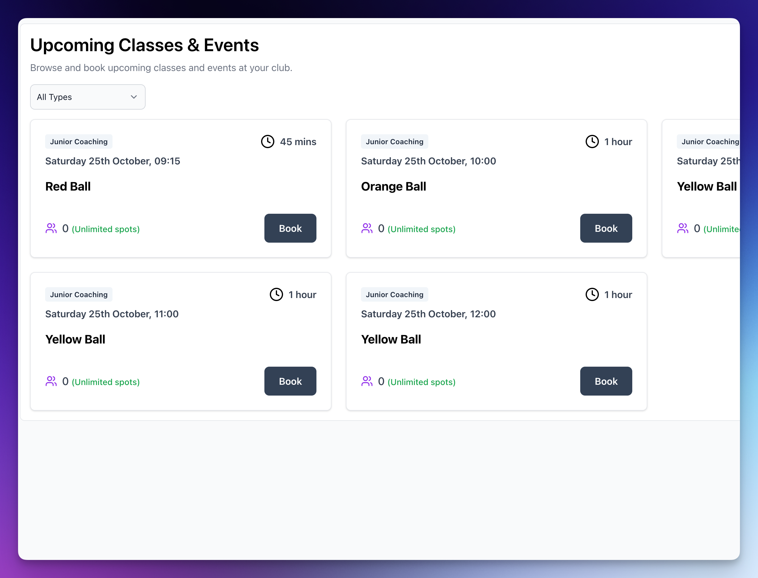 Class list and registration